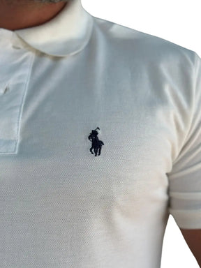 Camisa Polo Masculina Regular Fit Cor Branca Off White