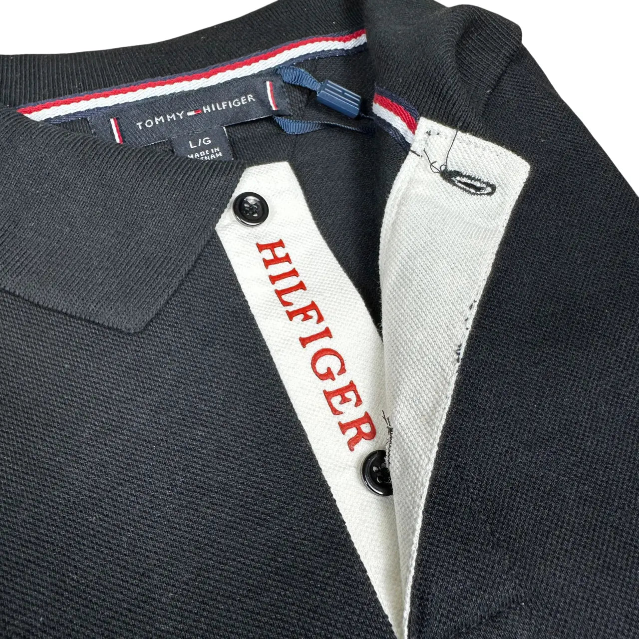 Camisa Polo Masculina Custom Fit T. Hilfiger Cor Preta