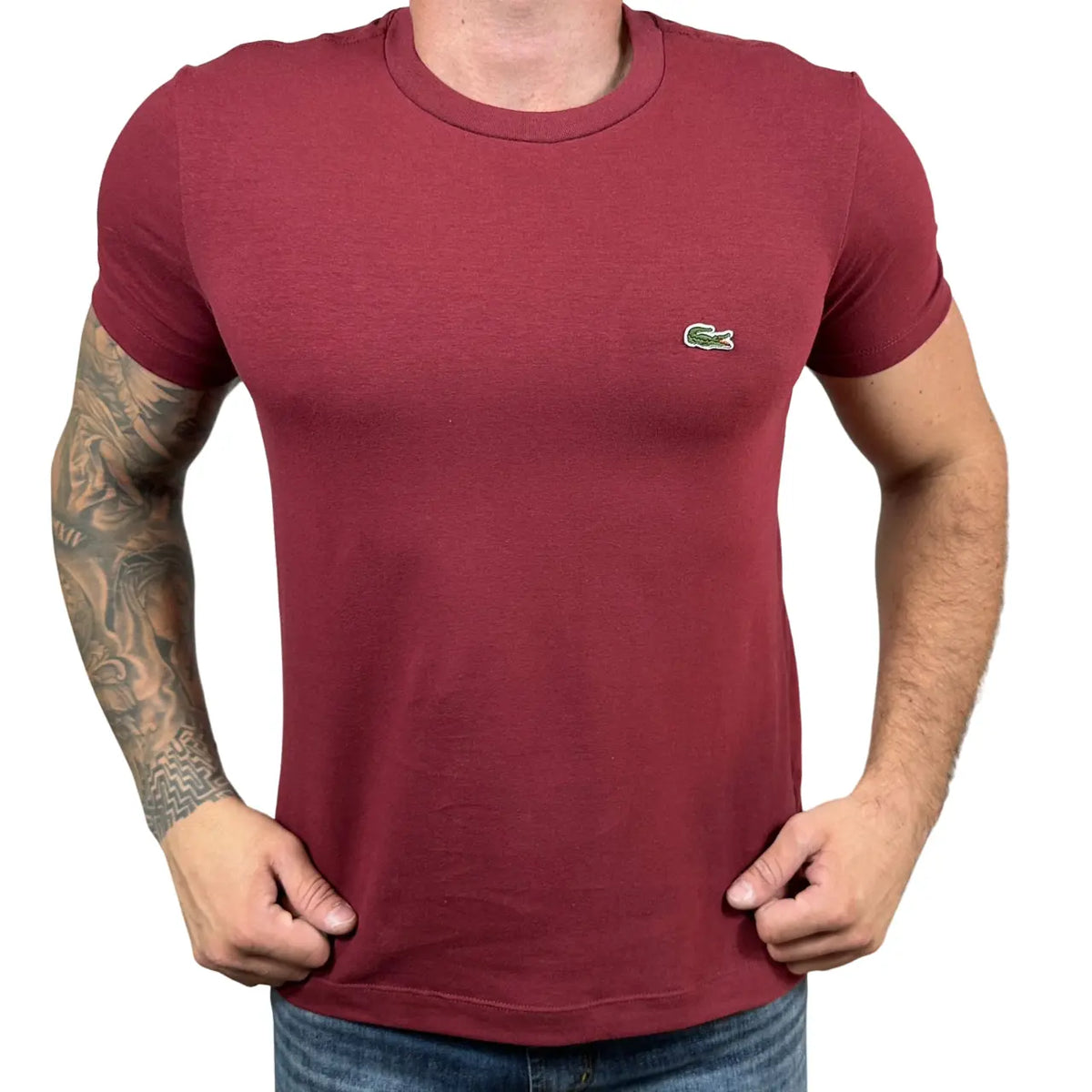 Camiseta LCT Masculina Manga Curta Cor Vinho