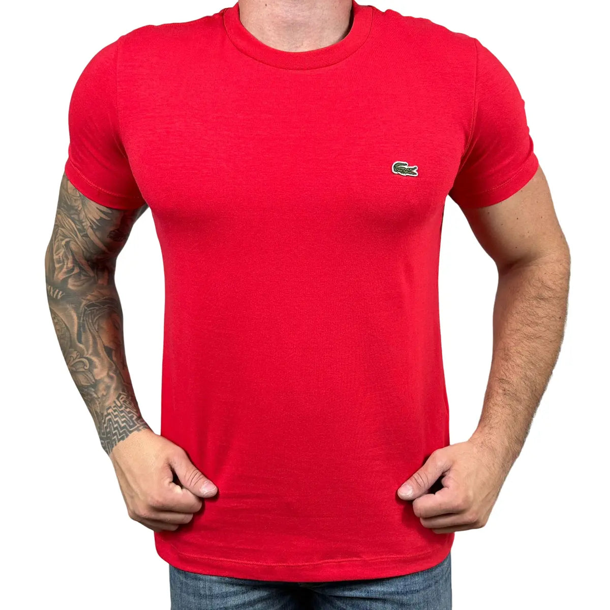 Camiseta LCT Masculina Manga Curta Cor Vermelha