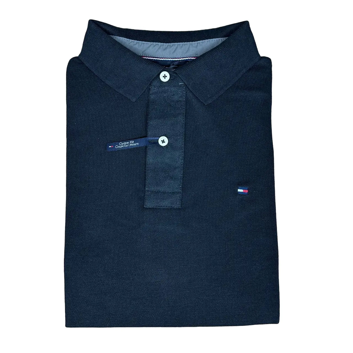 Camisa Polo T. Hilfiger Custom Fit Cor Preta