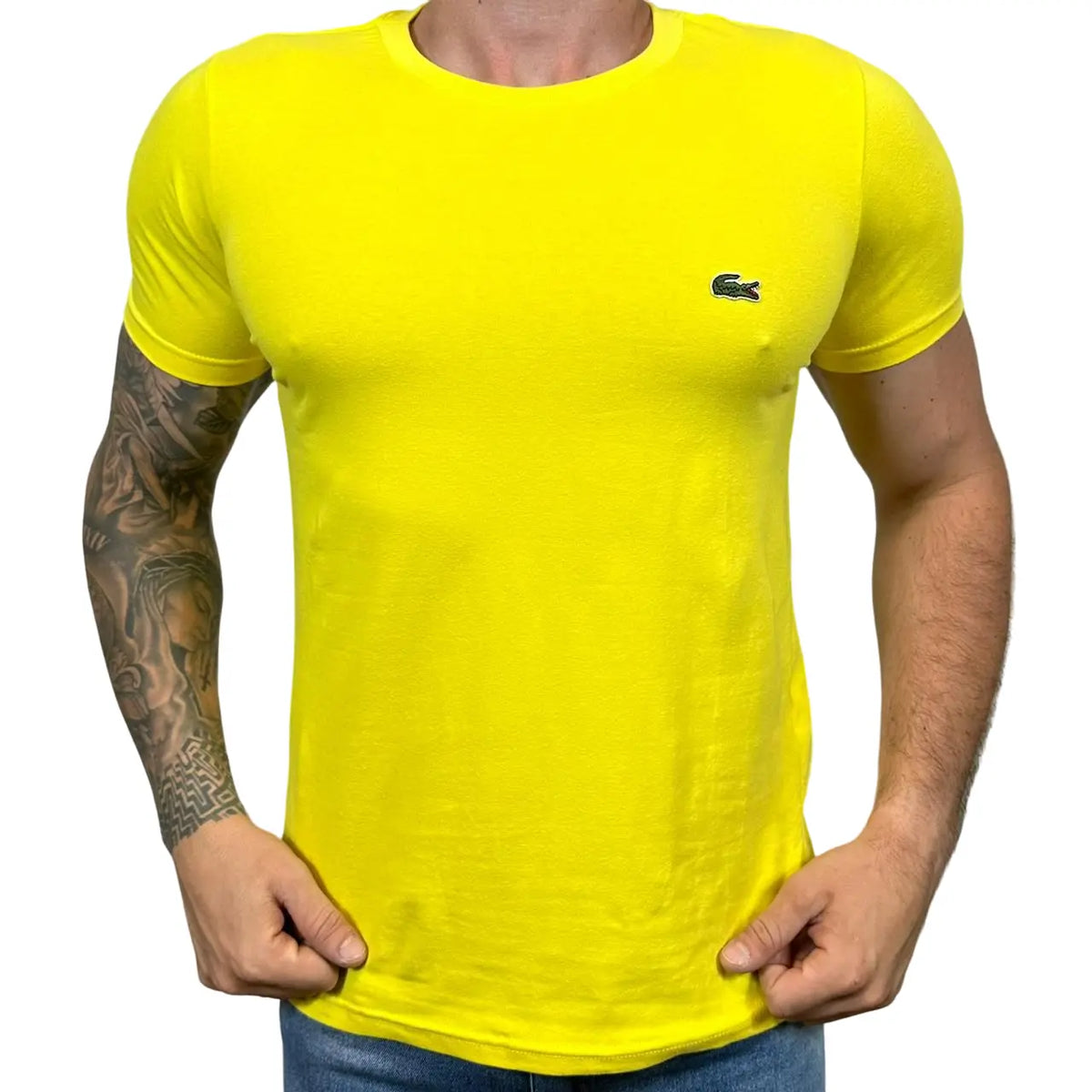 Camiseta LCT Masculina Manga Curta Cor Amarela