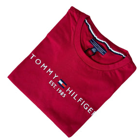 Camiseta T. Hilfiger Masculina Manga Curta Cor Vermelha