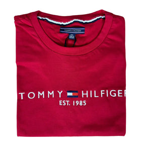 Camiseta T. Hilfiger Masculina Manga Curta Cor Vermelha