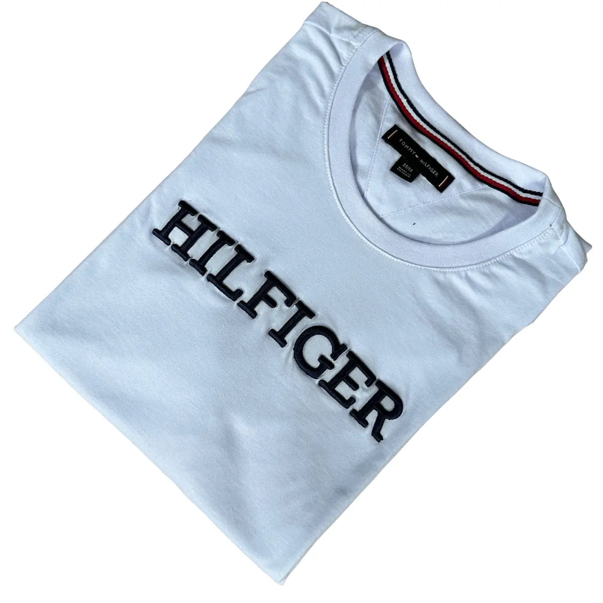 Camiseta T. Hilfiger Masculina Manga Curta Cor Branca