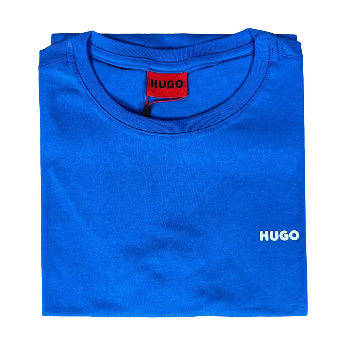Camiseta H. Boss Masculina Manga Curta Cor Azul
