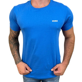 Camiseta H. Boss Masculina Manga Curta Cor Azul