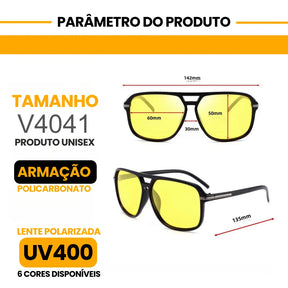 Óculos de Sol Masculino Aviador Vivibee em Policarbonato