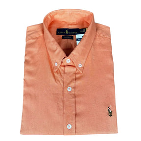 Camisa Masculina Manga Curta PRL Oxford Salmão