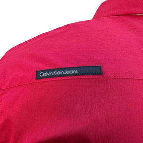 Camisa Social Custom Fit CK Tricoline Vermelho