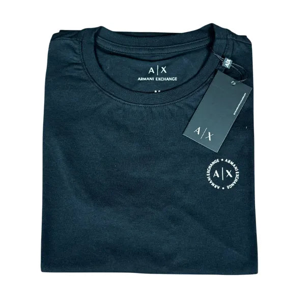 Camiseta Masculina Manga Curta Cor Preta em Seda Pima