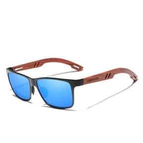 Óculos de Sol Masculino KingSeven Armação Vintage Madeira B5507