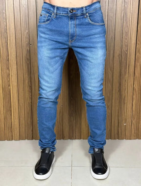 Calça Jeans Masculina Skinny EA Premium Algodão com Elastano
