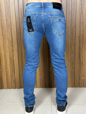 Calça Jeans Masculina Skinny EA Premium Algodão com Elastano